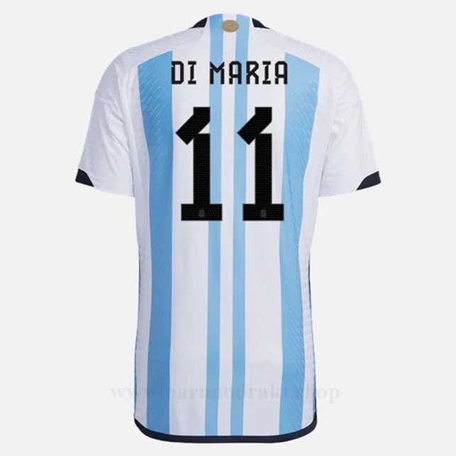 Billige Fotballdrakter Argentina DI MARIA #11 Hjemme Draktsett VM 2022