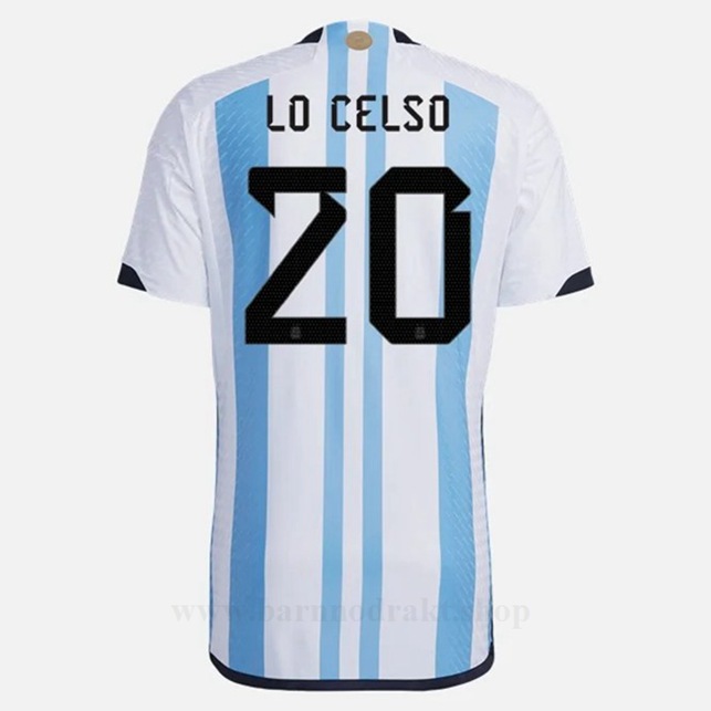 Billige Fotballdrakter Argentina LO CELSO #20 Hjemme Draktsett VM 2022
