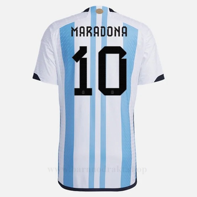 Billige Fotballdrakter Argentina MARADONA #10 Hjemme Draktsett VM 2022