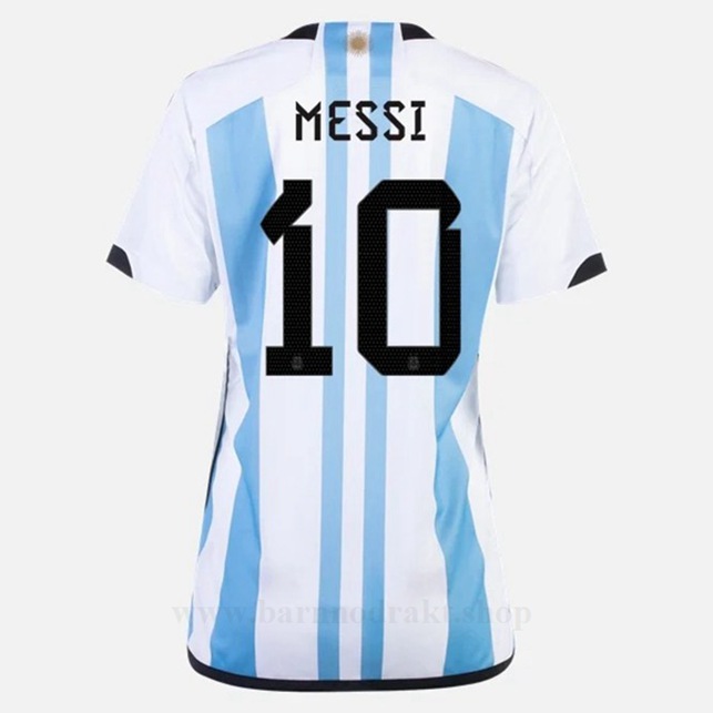 Billige Fotballdrakter Argentina Dame MESSI #10 Hjemme Draktsett VM 2022