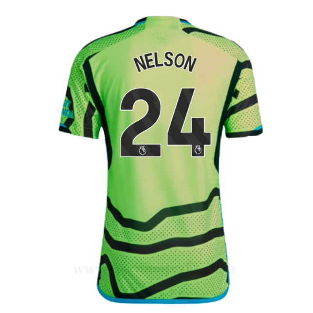 Billige Fotballdrakter Arsenal NELSON #24 Borte Draktsett 2023-2024
