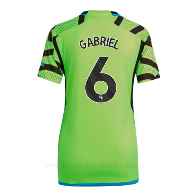 Billige Fotballdrakter Arsenal Dame GABRIEL #6 Borte Draktsett 2023-2024
