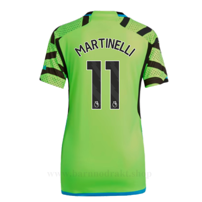 Billige Fotballdrakter Arsenal Dame MARTINELLI #11 Borte Draktsett 2023-2024