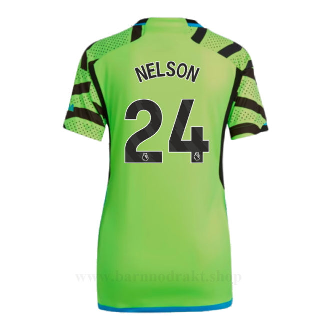 Billige Fotballdrakter Arsenal Dame NELSON #24 Borte Draktsett 2023-2024