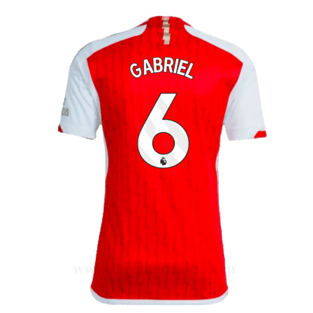 Billige Fotballdrakter Arsenal GABRIEL #6 Hjemme Draktsett 2023-2024