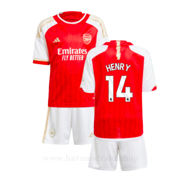 Billige Fotballdrakter Arsenal Barn HENRY #14 Hjemme Draktsett 2023-2024