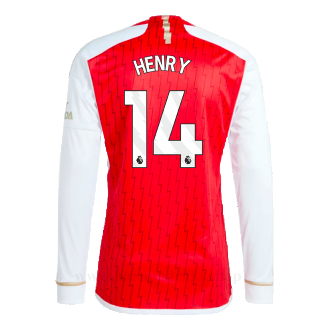 Billige Fotballdrakter Arsenal HENRY #14 Hjemme Draktsett Langermet 2023-2024