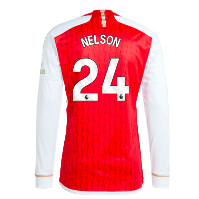 Billige Fotballdrakter Arsenal NELSON #24 Hjemme Draktsett Langermet 2023-2024