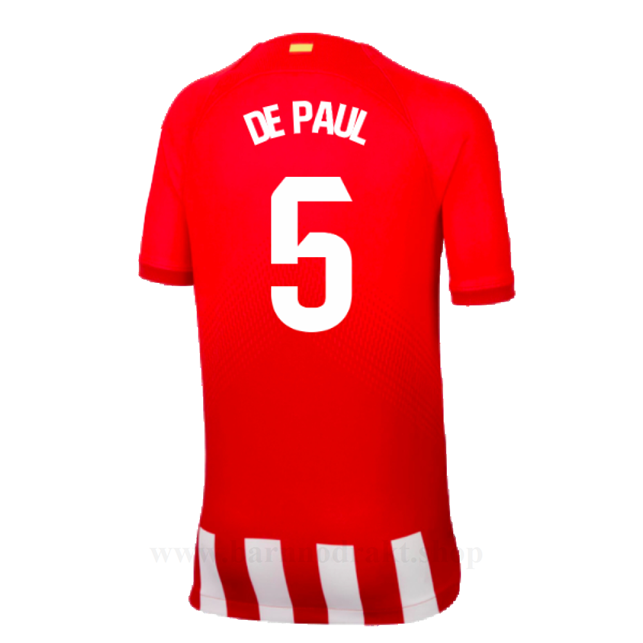 Billige Fotballdrakter Atletico Madrid DE PAUL #5 Hjemme Draktsett 2023-2024