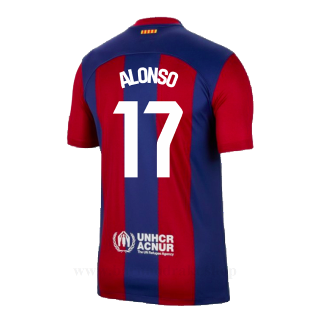 Billige Fotballdrakter FC Barcelona ALONSO #17 Hjemme Draktsett 2023-2024