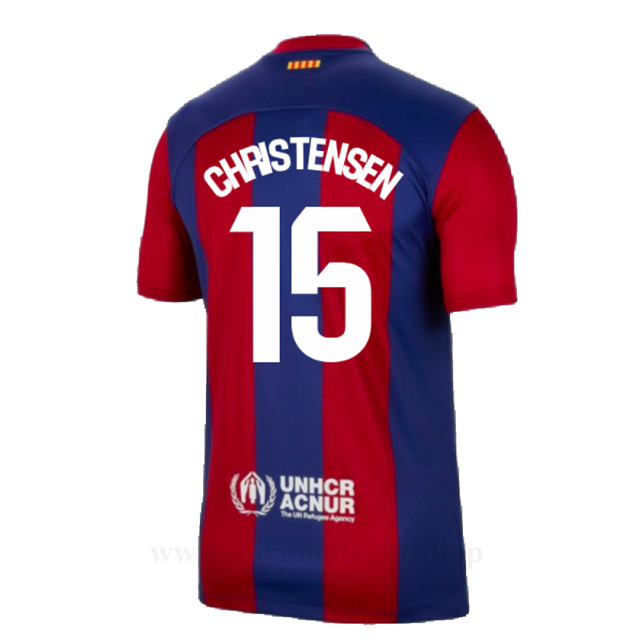 Billige Fotballdrakter FC Barcelona CHRISTENSEN #15 Hjemme Draktsett 2023-2024