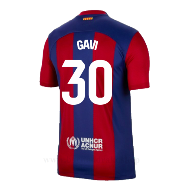 Billige Fotballdrakter FC Barcelona GAVI #30 Hjemme Draktsett 2023-2024