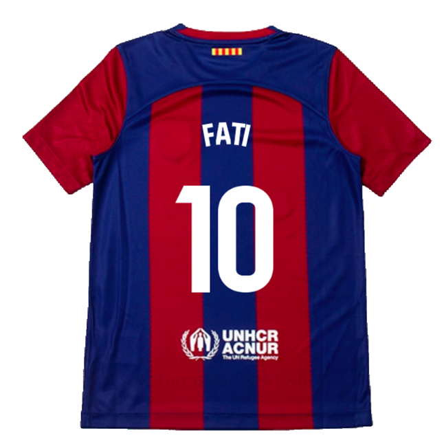 Billige Fotballdrakter FC Barcelona Barn FATI #10 Hjemme Draktsett 2023-2024