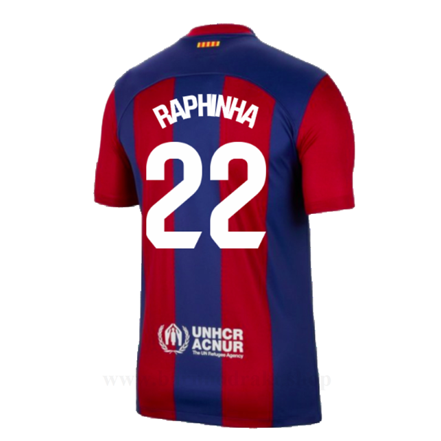 Billige Fotballdrakter FC Barcelona RAPHINHA #22 Hjemme Draktsett 2023-2024