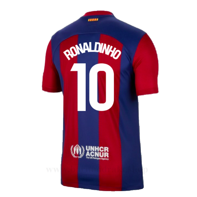 Billige Fotballdrakter FC Barcelona RONALDINHO #10 Hjemme Draktsett 2023-2024