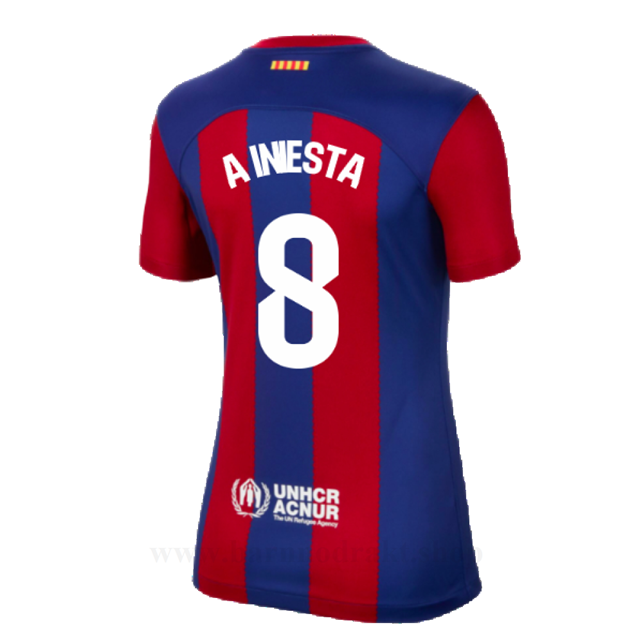 Billige Fotballdrakter FC Barcelona Dame A INIESTA #8 Hjemme Draktsett 2023-2024