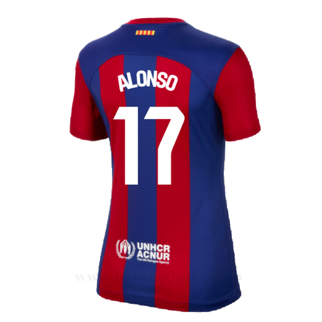 Billige Fotballdrakter FC Barcelona Dame ALONSO #17 Hjemme Draktsett 2023-2024
