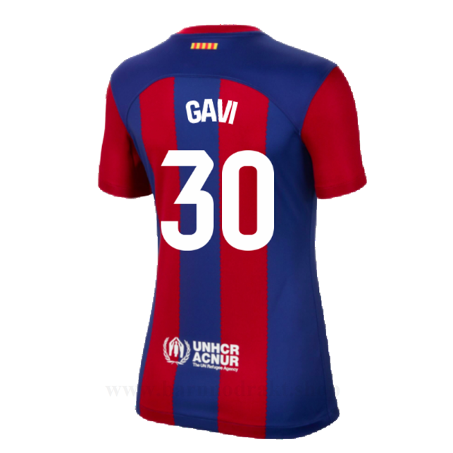 Billige Fotballdrakter FC Barcelona Dame GAVI #30 Hjemme Draktsett 2023-2024