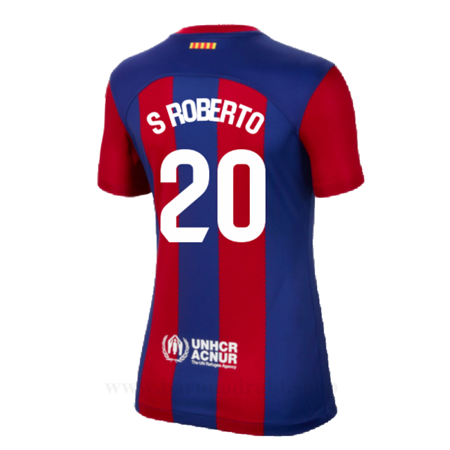 Billige Fotballdrakter FC Barcelona Dame S ROBERTO #20 Hjemme Draktsett 2023-2024