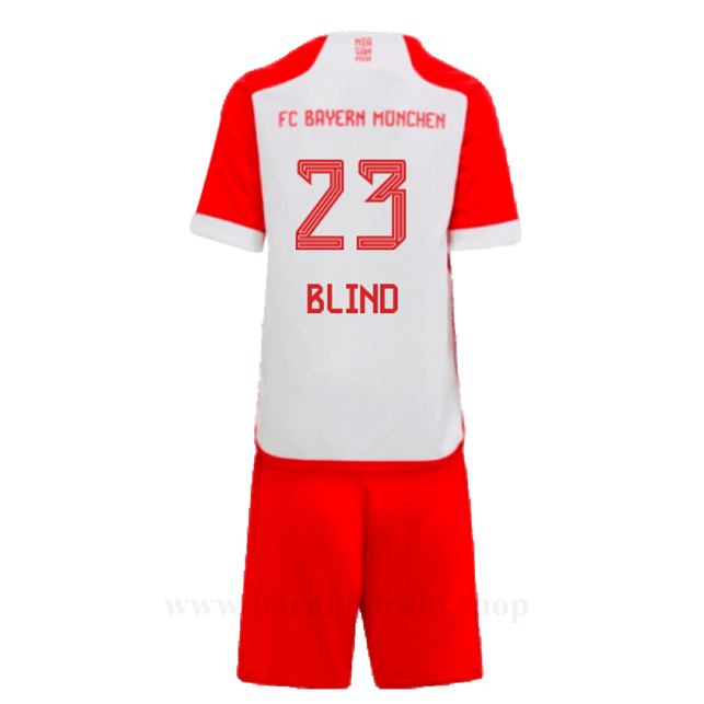 Billige Fotballdrakter FC Bayern München Barn BLIND #23 Hjemme Draktsett 2023-2024