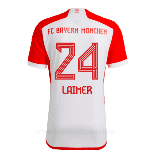 Billige Fotballdrakter FC Bayern München LAIMER #24 Hjemme Draktsett 2023-2024