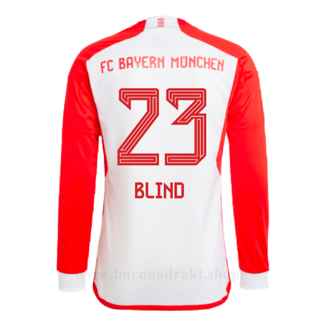 Billige Fotballdrakter FC Bayern München BLIND #23 Hjemme Draktsett Langermet 2023-2024