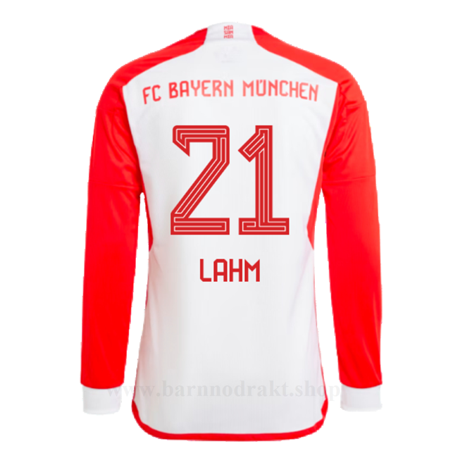 Billige Fotballdrakter FC Bayern München LAHM #21 Hjemme Draktsett Langermet 2023-2024