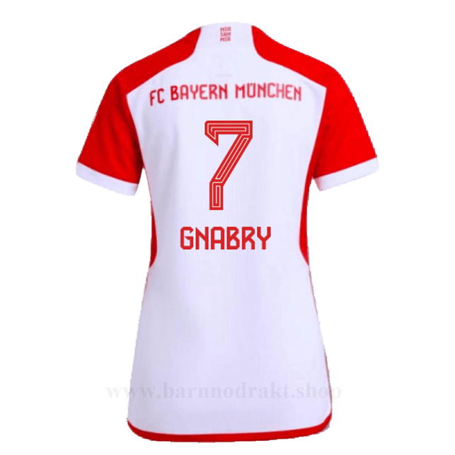 Billige Fotballdrakter FC Bayern München Dame GNABRY #7 Hjemme Draktsett 2023-2024