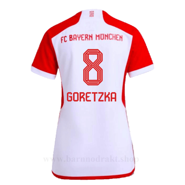 Billige Fotballdrakter FC Bayern München Dame GORETZKA #8 Hjemme Draktsett 2023-2024