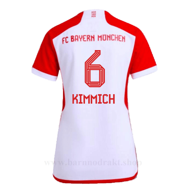 Billige Fotballdrakter FC Bayern München Dame KIMMICH #6 Hjemme Draktsett 2023-2024