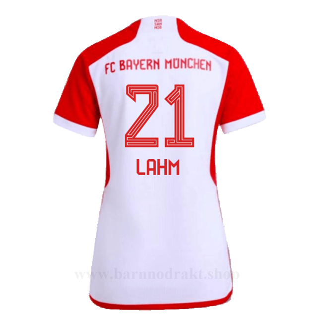 Billige Fotballdrakter FC Bayern München Dame LAHM #21 Hjemme Draktsett 2023-2024