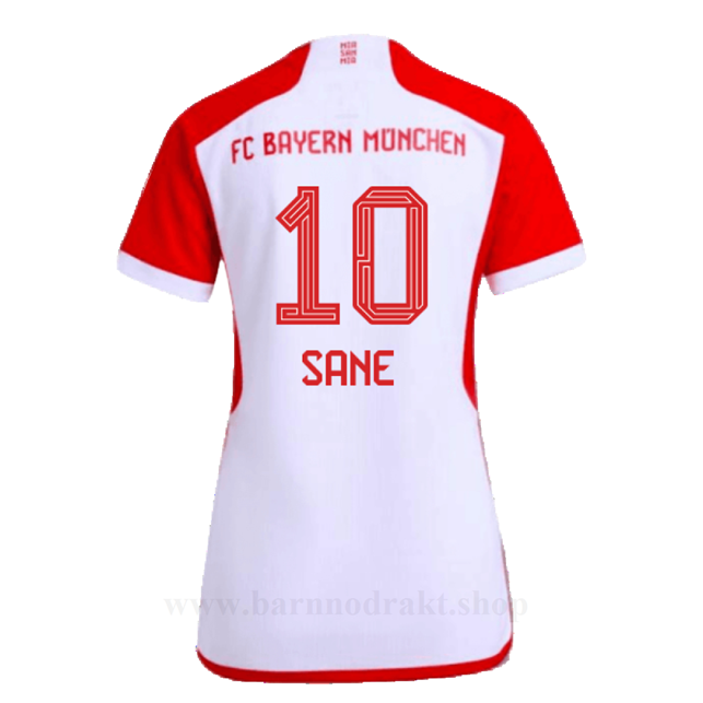 Billige Fotballdrakter FC Bayern München Dame SANE #10 Hjemme Draktsett 2023-2024