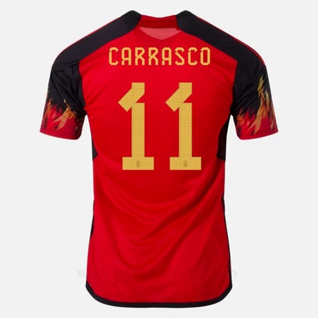Billige Fotballdrakter Belgia CARRASCO #11 Hjemme Draktsett VM 2022
