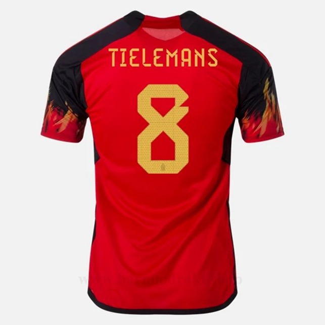 Billige Fotballdrakter Belgia TIELEMANS #8 Hjemme Draktsett VM 2022