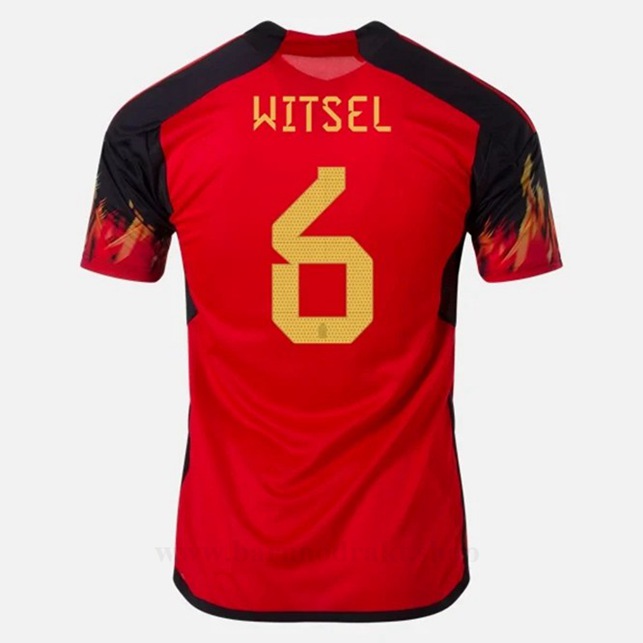 Billige Fotballdrakter Belgia WITSEL #6 Hjemme Draktsett VM 2022