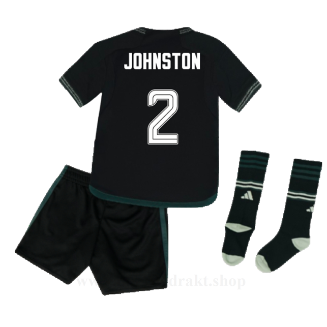 Billige Fotballdrakter Celtic Barn JOHNSTON #2 Borte Draktsett 2023-2024