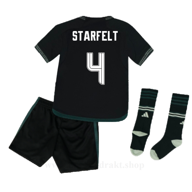 Billige Fotballdrakter Celtic Barn STARFELT #4 Borte Draktsett 2023-2024
