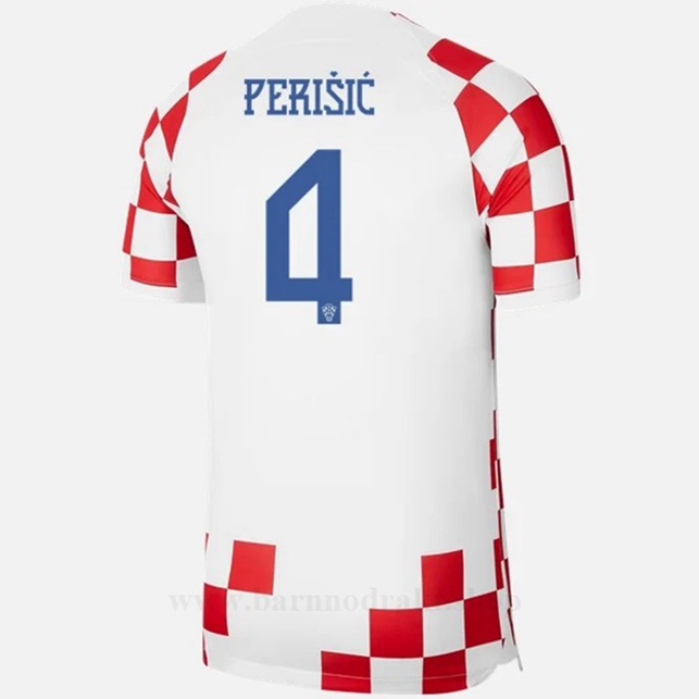 Billige Fotballdrakter Kroatia PERISIC #4 Hjemme Draktsett VM 2022