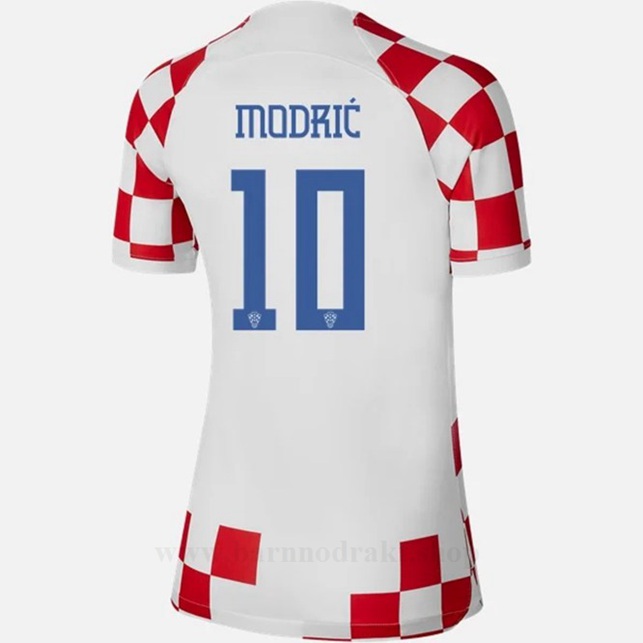 Billige Fotballdrakter Kroatia Dame MODRIC #10 Hjemme Draktsett VM 2022