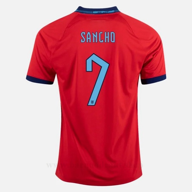 Billige Fotballdrakter England SANCHO #7 Borte Draktsett VM 2022