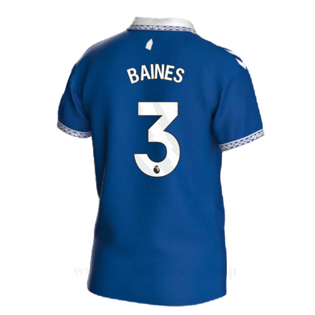 Billige Fotballdrakter Everton BAINES #3 Hjemme Draktsett 2023-2024