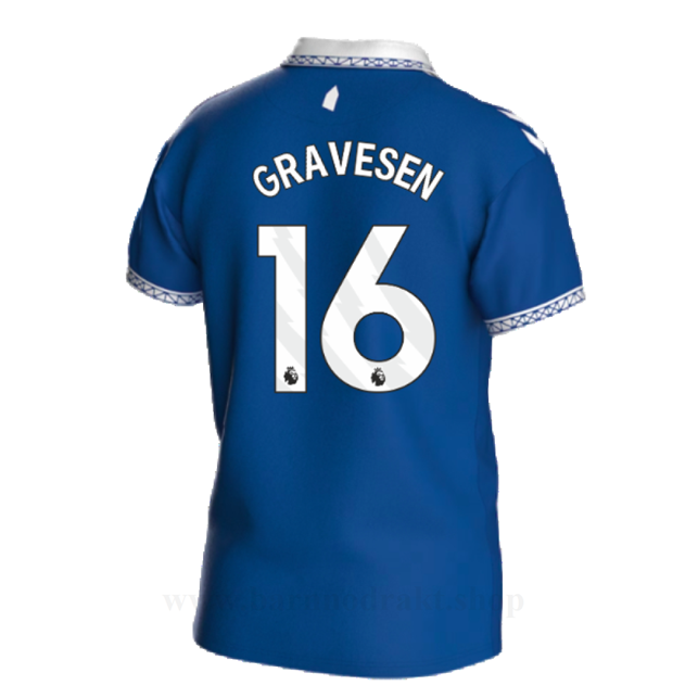 Billige Fotballdrakter Everton GRAVESEN #16 Hjemme Draktsett 2023-2024