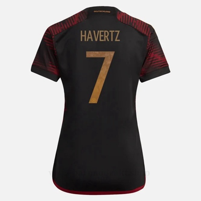 Billige Fotballdrakter Tyskland Dame HAVERTZ #7 Borte Draktsett VM 2022