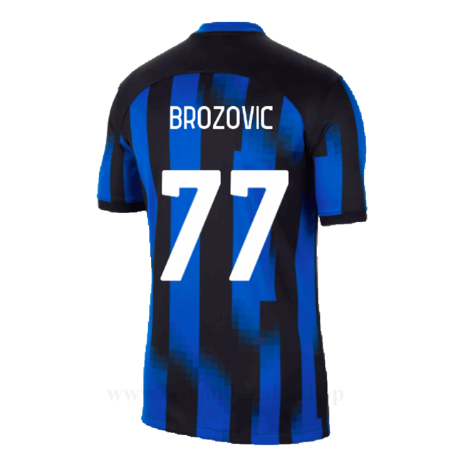 Billige Fotballdrakter Inter Milan BROZOVIC #77 Hjemme Draktsett 2023-2024