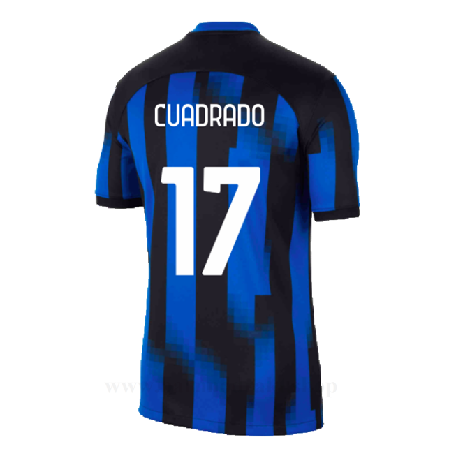 Billige Fotballdrakter Inter Milan CUADRADO #17 Hjemme Draktsett 2023-2024