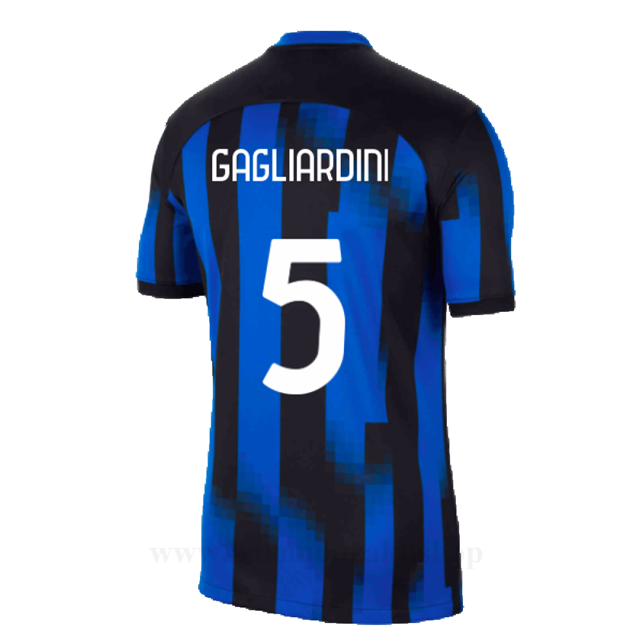 Billige Fotballdrakter Inter Milan GAGLIARDINI #5 Hjemme Draktsett 2023-2024