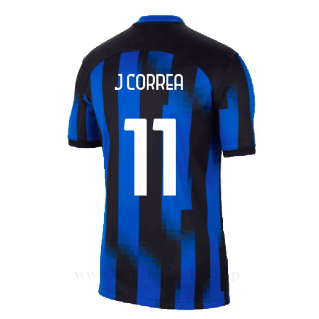 Billige Fotballdrakter Inter Milan J CORREA #11 Hjemme Draktsett 2023-2024