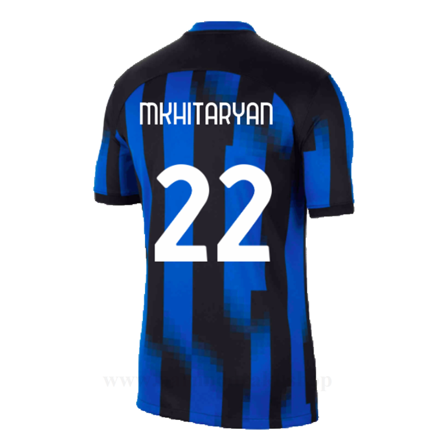 Billige Fotballdrakter Inter Milan MKHITARYAN #22 Hjemme Draktsett 2023-2024