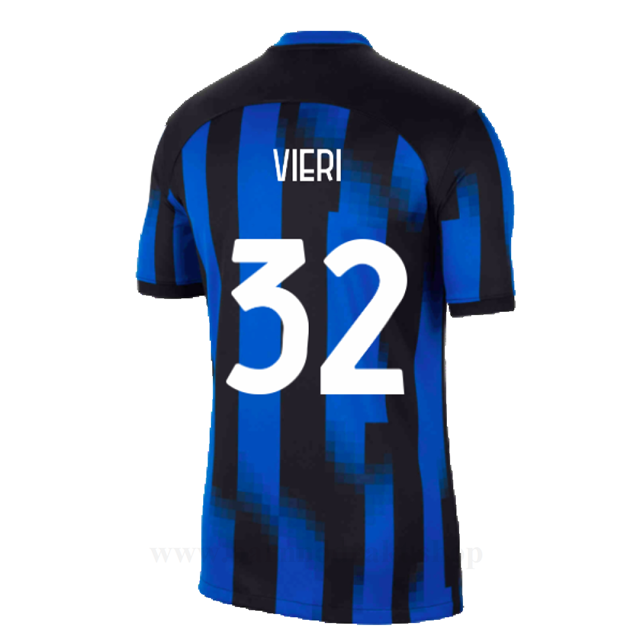 Billige Fotballdrakter Inter Milan VIERI #32 Hjemme Draktsett 2023-2024
