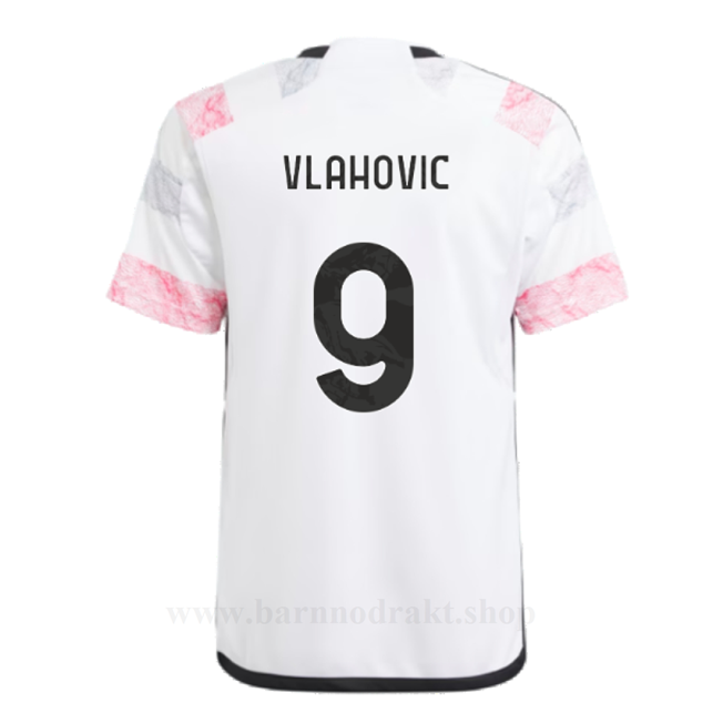 Billige Fotballdrakter Juventus VLAHOVIC #9 Borte Draktsett 2023-2024